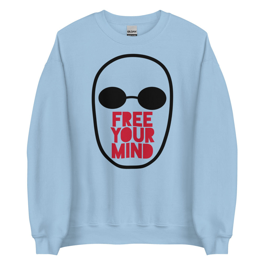 The Matrix Free Your Mind Sweatshirt - Light Blue Color - https://ascensionemporium.net